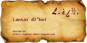 Lantai Ábel névjegykártya